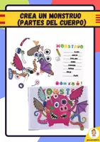 Vista previa - Unidades / Secuencias / Situaciones de Aprendizaje - Crea tu monstruo (Partes del cuerpo) Español/català - Portada