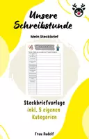 Vorschau - Arbeitsblätter - Steckbrief - Schreiben - Deutsch - Deckblatt
