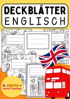 Vorschau - Mal- und Bastelvorlagen - 35 Deckblätter für Englisch: Schnellhefter, Heft, Mappe - Deckblatt