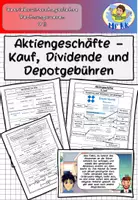 Vorschau - Stundenentwürfe - Aktiengeschäfte - Kauf, Dividende und Depotgebühren BwR 9 II Lehrplan Plus - Deckblatt