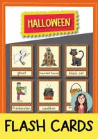 Vista previa - Tarjetas / Manipulativos - Halloween Flash Cards / Tarjetas con imágenes (inglés) - Portada