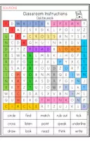 Vista previa - Hojas de trabajo - Classroom Instructions 1- Word Search - página 3