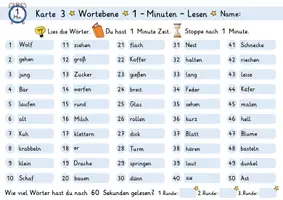 Vorschau - Arbeitsblätter - 1 Minute Lesen | Leseförderung | Leseflüssigkeit | Lesetraining - Seite 3