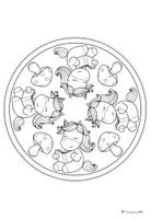 Vorschau - Mal- und Bastelvorlagen - Mandalas: Einhörner Ausmalbilder - Seite 3