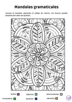 Vista previa - Manualidades / Dibujos para colorear - Mandalas gramaticales. Evaluación inicial - página 2