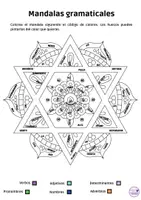 Vista previa - Manualidades / Dibujos para colorear - Mandalas gramaticales. Evaluación inicial - página 3