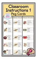 Aperçu - Feuilles d'exercices - Classroom Instructions 1 - Peg Cards - Page de couverture