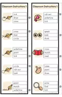 Aperçu - Feuilles d'exercices - Classroom Instructions 1 - Peg Cards - Page 1