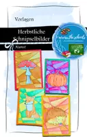 Vorschau - Mal- und Bastelvorlagen - Herbstliche Schnipselbilder: Malvorlagen - Deckblatt