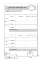 Vorschau - Arbeitsblätter - Kopiervorlage - Ergebnisse Lese-WM - Seite 1