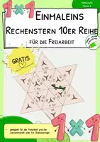 Vorschau - Stationenlernen - Einmaleins 10er-Reihe – Rechenstern | Lernspiel - FREEBIE - Deckblatt
