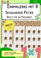 Vorschau - Spiele - Einmaleins 8er-Reihe – Schwarzer Peter | Lernspiel - FREEBIE - Deckblatt