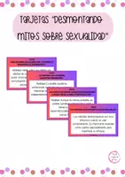 Vista previa - Tarjetas / Manipulativos - TARJETAS "DESMONTANDO MITOS SOBRE SEXUALIDAD" - Portada
