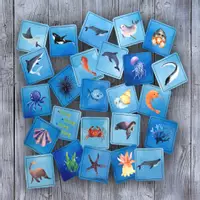 Vorschau - Stationenlernen - 🐬Unterwasser Meer Spiel "Merk es dir" - Deckblatt