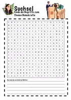 Vorschau - Arbeitsblätter - Suchsel zum Thema Demokratie - Deckblatt