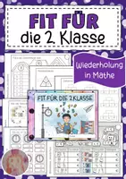 Vorschau - Arbeitsblätter - Schuljahresbeginn Fit für die 2. Klasse - Wiederholungsheft für den Mathestoff der 1. Klasse - Deckblatt