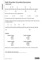 Vorschau - Arbeitsblätter - Safe Knacker Diagramme, Große Zahlen, Zahlenstrahl und Runden - Seite 2
