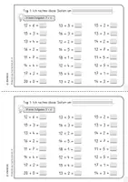 Vorschau - Arbeitsblätter - Wiederholungsheft Kopfrechnen ZR 20 (Plus und Minus) - Seite 3