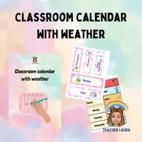 Vista previa - Decoración del aula - Classroom calendar with weather - Portada