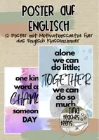 Vorschau - Poster - Deko-Paket: Growth Mindset Poster – Englische Motivationssprüche - Deckblatt