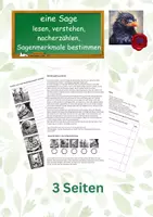 Vorschau - Arbeitsblätter - Sage lesen, verstehen, nacherzählen Sagenmerkmale bestimmen - Deckblatt
