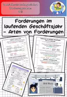 Vorschau - Stundenentwürfe - Forderungen im laufenden Geschäftsjahr - Arten von Forderungen BwR 9 II Lehrplan Plus - Deckblatt