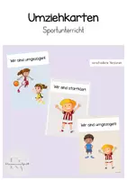Vorschau - Poster - Umziehkarten für den Sportunterricht - Deckblatt