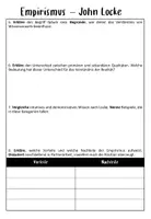 Vorschau - Arbeitsblätter - John Locke / Empirismus / Oberstufe - Seite 1