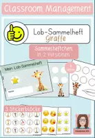 Vorschau - Arbeitsblätter - Lob Sammelheft Giraffe Classroom management - Deckblatt