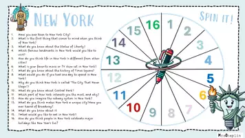 Vorschau - Arbeitsblätter - Spin it! New York eine speaking activity - Seite 1