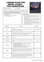 Vorschau - Stundenentwürfe - Ray Bradbury - Pedestrian Lesson Plan - Deckblatt