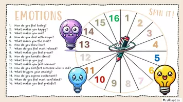 Vorschau - Arbeitsblätter - Spin it! Emotions - eine speaking activity - Seite 1