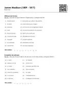 Aperçu - Feuilles d'exercices - James Madison (1809 - 1817) - Page 1
