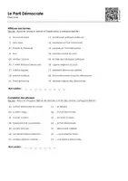 Aperçu - Feuilles d'exercices - Le Parti Démocrate - Page 1