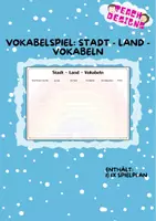 Vorschau - Spiele - Vokabelspiel: Stadt Land Vokabeln - Deckblatt