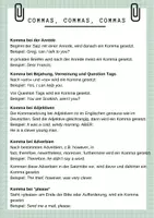 Vorschau - Merkblätter - KOSTENLOS! Kommaregeln im Englischen - Seite 1