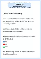 Vorschau - Fördermaterial/Inklusion - Lesedose Wörter mit ä/ö/ü - Seite 1