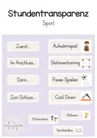 Vorschau - Poster - Stundentransparenz Sport - Visualisierung (in beige & hellgrau) - Deckblatt