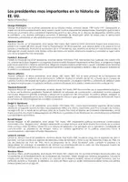 Vista previa - Hojas de trabajo - Los presidentes mas importantes en la historia de EE. UU. - Portada