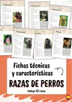 Vista previa - Hojas de trabajo - Fichas técnicas y características sobre razas de perros - Portada