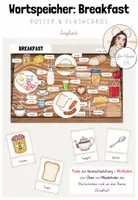 Vorschau - Fördermaterial/Inklusion - Englisch: Poster und Flashcards/ Bildkarten zum Thema "Breakfast/ Frühstück" - Deckblatt