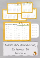 Vorschau - Aufgabenkarten - Addition ohne Überschreitung | ZR 20 | Kartei - Deckblatt
