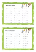 Vorschau - Aufgabenkarten - Subtraktion mit Unterschreitung | ZR 20 | Kartei - Seite 2