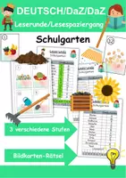 Vorschau - Arbeitsblätter - Lesespaziergang Schulgarten - Leserunde Klasse 1 und 2 - Deckblatt