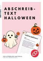 Vorschau - Arbeitsblätter - Abschreibtext zum Thema Halloween, Rechtschreibung - Deckblatt