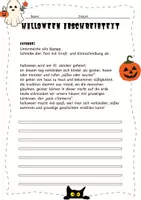 Vorschau - Arbeitsblätter - Abschreibtext zum Thema Halloween, Rechtschreibung - Seite 3