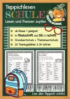 Vorschau - Arbeitsblätter - Lesetraining Klasse 1/2: Teppichlesen „Schule" - Deckblatt
