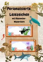 Vorschau - Anderer Materialtyp - Personalisierte Lesezeichen- Wassertiere - Seite 1