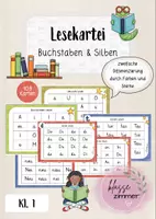 Vorschau - Aufgabenkarten - Lesekartei - Silben & Buchstaben I Silbenkartei I Erstlesen I Anfangsunterricht (Kl. 1) - Deckblatt