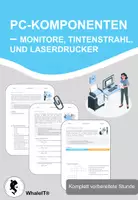 Vorschau - Arbeitsblätter - PC-Komponenten: Monitore, Tintenstrahl- und Laserdrucker - Deckblatt
